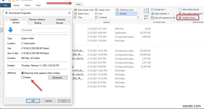 Windows 11/10に存在するにもかかわらず、ファイルエクスプローラーにファイルが表示されない 