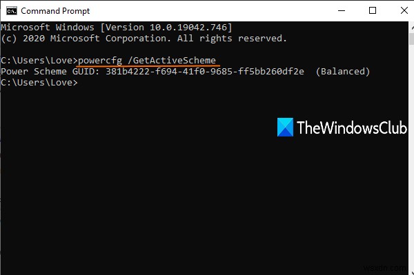 Windows11/10でアクティブパワープランを表示する方法 