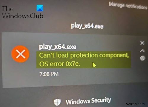 修正保護コンポーネントを読み込めない、Windows11/10のOSエラー0x7e 