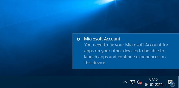 Windows11/10でのアプリのMicrosoftアカウントエラーを修正する必要があります 
