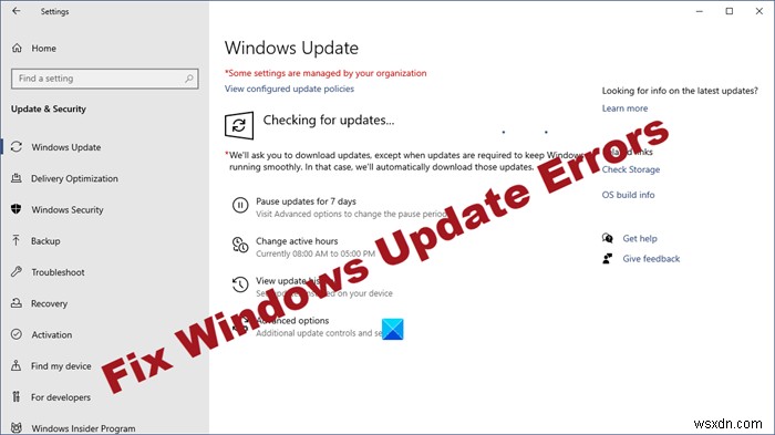 Windows Updateのインストールに失敗するか、Windows11/10でダウンロードされません 