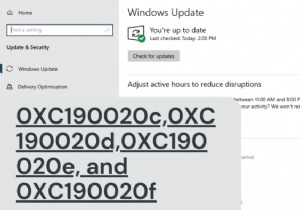 Windowsアップグレードエラーコード0xC190020c、0xC190020d、0xC190020e、または0xC190020fを修正します 