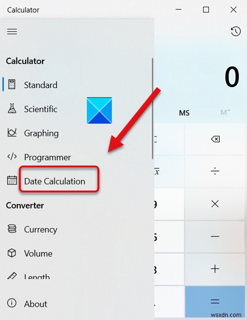 WindowsCalculatorを使用して日付計算を実行する方法 