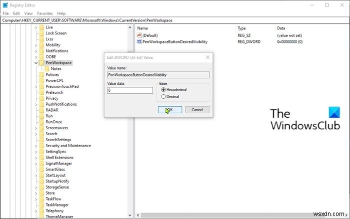 Windows10のタスクバーでWindowsインクワークスペースボタンを表示または非表示にする方法 