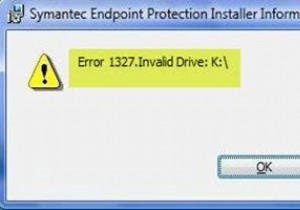エラー1327–Windows10でプログラムをインストールまたはアンインストールするときに無効なドライブ 