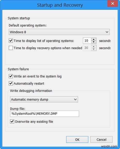 メモリーダンプファイルの数を変更する方法、Windowsが作成して保存する 