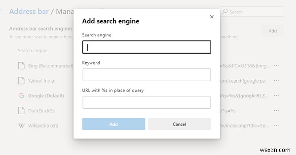 新しいMicrosoftEdgeChromiumブラウザでデフォルトの検索エンジンを変更する方法 