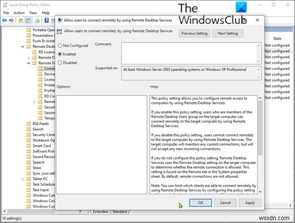 Windows11/10での一般的なリモートデスクトップ接続の問題のトラブルシューティング方法 