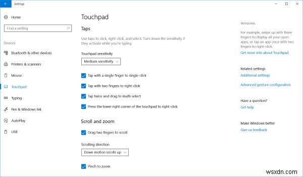 Windows11/10でPrecisionTouchpad設定を有効にし、構成し、使用します 