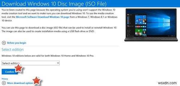 最新のWindows10ISOディスクイメージファイルをMicrosoft.comから直接ダウンロードします 
