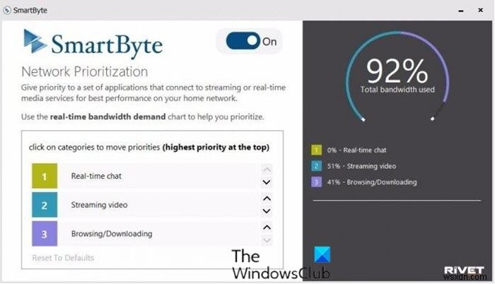 SmartByte Network Serviceにより、Windows11/10でインターネット速度が低下します 
