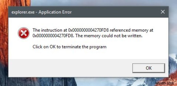 Windows11/10でのExplorer.exeアプリケーションエラーを修正 