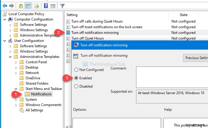 Windows10で通知ミラーリングをオフにする方法 