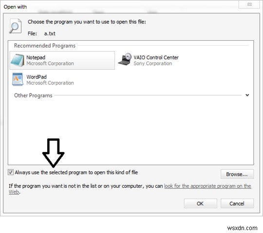 Windows11/10でデフォルトのプログラム拡張子を変更できません 