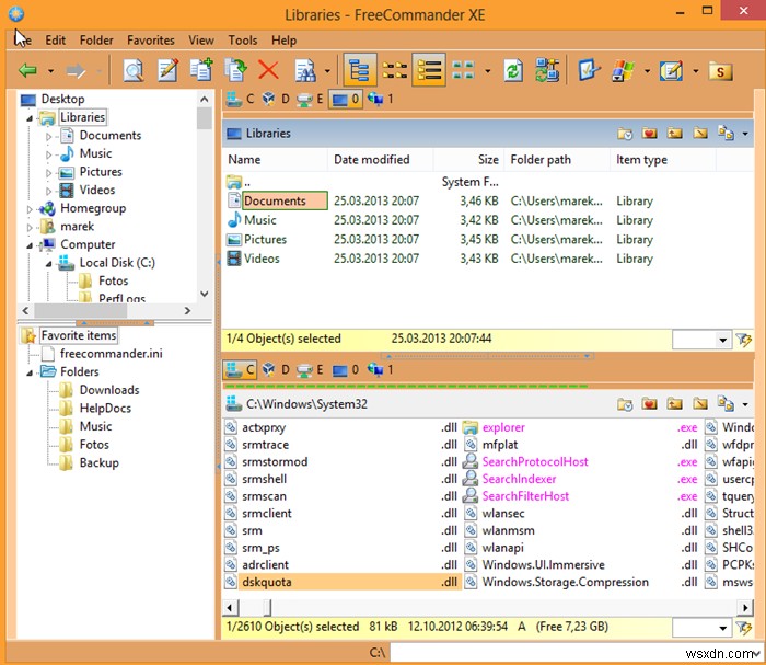 FreeCommander：Windows11/10用の無料の代替ファイルマネージャー 