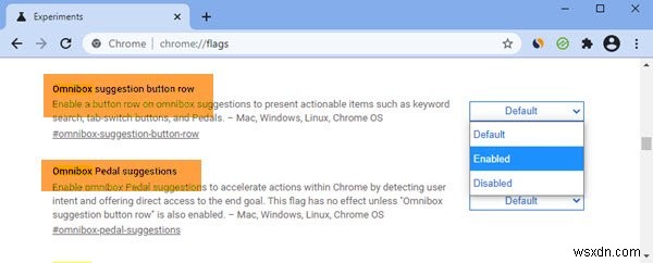 Chrome Actionsでは、アドレスバーにコマンドを入力できます 