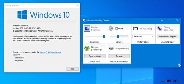 Windows11/10デスクトップコンピューターでWindowsモビリティセンターを有効にする方法 