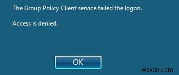 グループポリシークライアントサービスは、Windows11/10でのログオンに失敗しました 