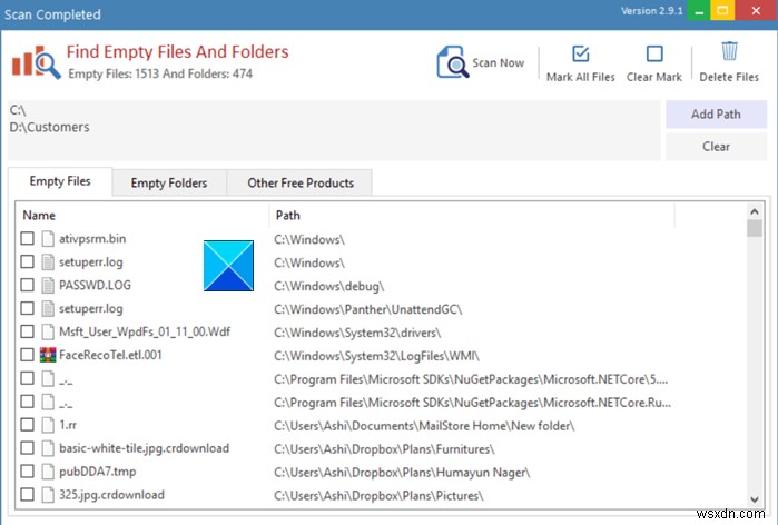 Windows11/10で空の0バイトファイルを削除する方法 