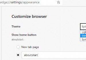 新しいMicrosoftEdgeブラウザでダークモードテーマを有効にする方法 