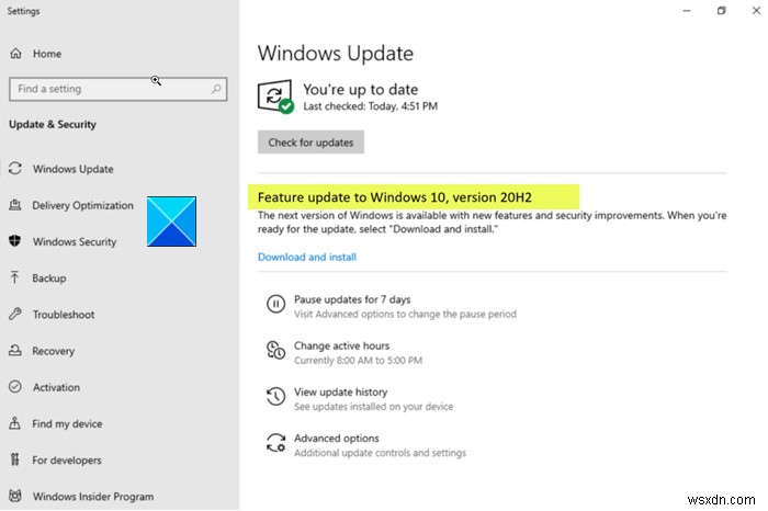 Windows 10バージョン20H2機能アップデートの新機能は何ですか？ 