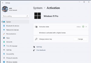 Windows11/10でのデジタルエンタイトルメントとプロダクトキーのアクティベーション方法 