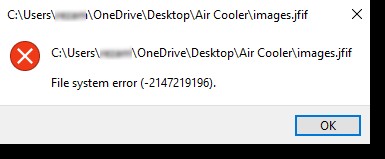 Windows11/10でファイルシステムエラー2147219196を修正 