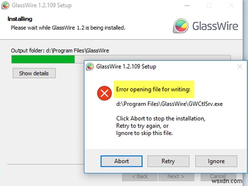 Windows11/10で書き込むためのファイルを開く際のエラーを修正 