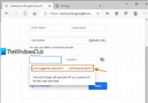 Windows 10のMicrosoft Edgeで「強力なパスワードの候補」を有効・無効にする方法