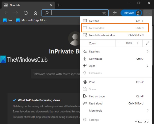 MicrosoftEdgeを常にInPrivateモードで起動する方法 