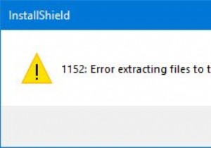 1152：一時的な場所へのファイルの抽出エラー–InstallShieldエラー 