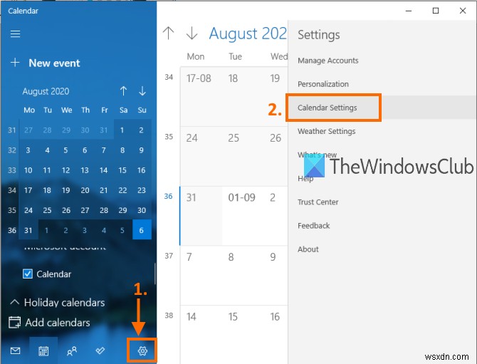Windows11/10のカレンダーアプリで代替カレンダーを有効または無効にする方法 