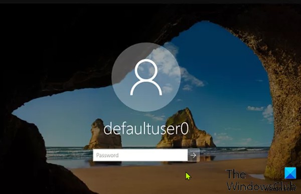 Windows11/10でDefaultuser0パスワードを削除する方法 