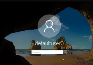 Windows11/10でDefaultuser0パスワードを削除する方法 