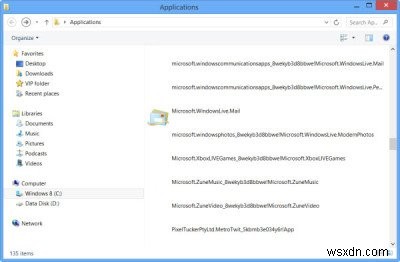 Windowsストアアプリはどこにインストールされ、フォルダーにアクセスする方法 
