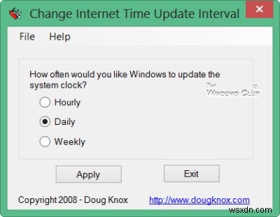 Windows11/10でインターネット時間の更新間隔を変更する方法 