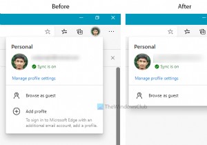 ユーザーがMicrosoftEdgeに新しいプロファイルを追加できないようにする方法 