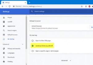 Windows 11/10のChrome・Edgeで「前回終了時のページを開く」が動作しないときの対処法