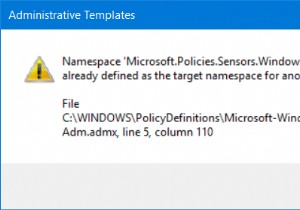名前空間は、Windows11/10でグループポリシーエディターを開くときに既に定義されているエラーです 