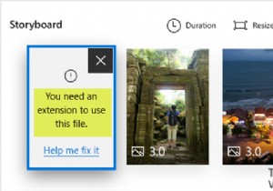 「このファイルを使用するには拡張機能が必要です」エラーの解決方法 – Windows 10 写真アプリのビデオエディター