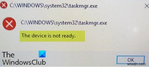 Windows 10で.exeファイルを実行すると、デバイスの準備ができていません 