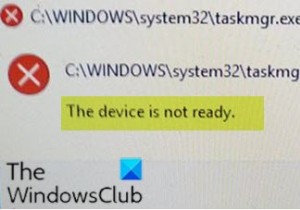Windows 10で.exeファイルを実行すると、デバイスの準備ができていません 