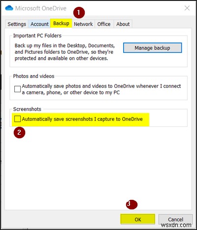 OneDriveがWindows11/10でPrintScreenキーを引き継ぐのを停止します 
