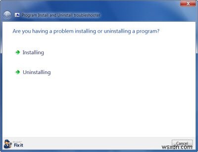 Windows 11/10でプログラムをインストールまたはアンインストールできませんか？プログラムのインストールとアンインストールのトラブルシューティングを使用する 