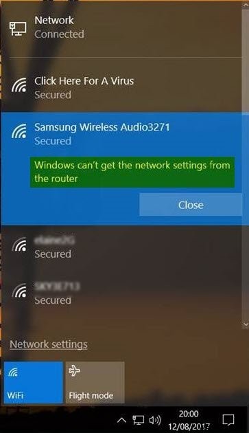 Windowsがルーターからネットワーク設定を取得できない 