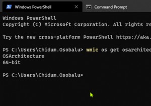 PowerShellまたはコマンドプロンプトを使用してWindows10OSアーキテクチャ（32ビットまたは64ビット）を確認する方法 