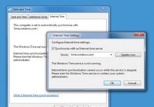 Windowsタイムサービスが機能していません。時間同期がエラーで失敗する 