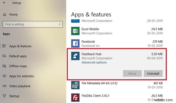 Windows10でFeedbackHubアプリをアンインストールする方法 