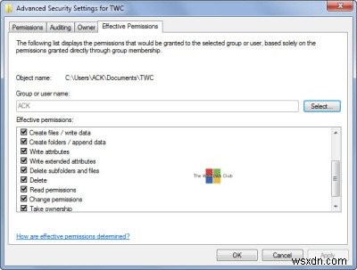 Windows 10のファイルとフォルダーの有効なアクセス許可とは何ですか？ 