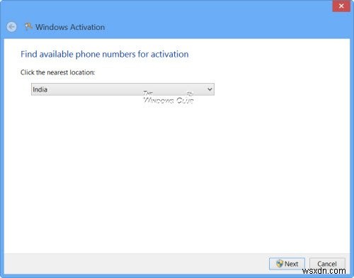 電話でWindows11/10をアクティブ化：小売およびボリュームライセンスのお客様 
